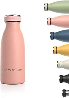 LARS NYSØM Stainless Steel 34oz Drinking Bottle | 1000ml BPA-free Insulated Thermo Flask for Hot and Cold Beverages | Leakproof Water Bottle