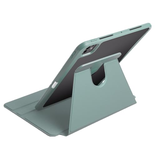 Image of Arctic Fox Smart Folio Rotating Cover Case for iPad Pro 11 inch Cover Case (M4 2024) with Pencil Holder,360 Degree Rotation Protective Stand Cover Clear Back [Auto Sleep Wake Support] - Green