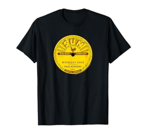 Image of Paul Rodgers Midnight Rose Sun Records Label T-Shirt
