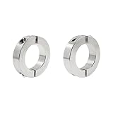 2 PCS Double Split Shaft Collar,SAFYY 304 Stainless Steel Two-Piece Clamping Collar with M6 Set Screws,1-1/8 Inch Bore Size