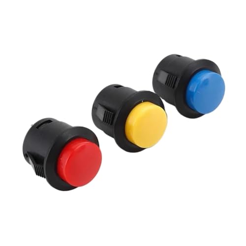 Bouton à pression 16mm R13-507, bouton poussoir rouge pour simulateur de course et borne d'arcade