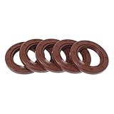 HEROFFIX Universelle Öldichtung TC Doppellippe mit Stahlfeder Dichtungsring Rotierende Wellendichtung 25x40x5mm Hochdruck FKM Gummi Braun 5 Stück