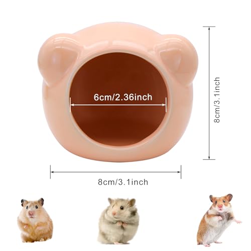 Niche en céramique pour hamster de qualité supérieure, abri chic orange - 3