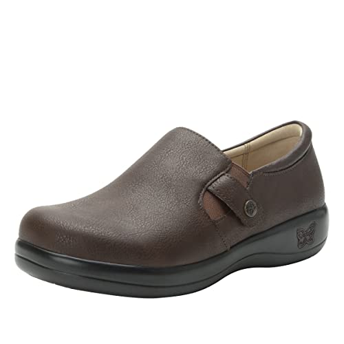 Alegria Women's Kara Slip-On Comfortable Women's Nursing, Service, Healthcare Professional Shoes Brown 9 M US