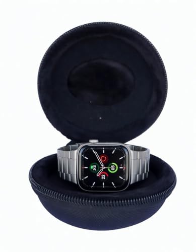 Image of Armor-Shell Watch Travel Case - Crush-Resistant Single Watch Box with Scratch-Guard Zipper & Carabiner | Shockproof Portable Organizer for Luxury, Mechanical & Smartwatches Up to 54mm