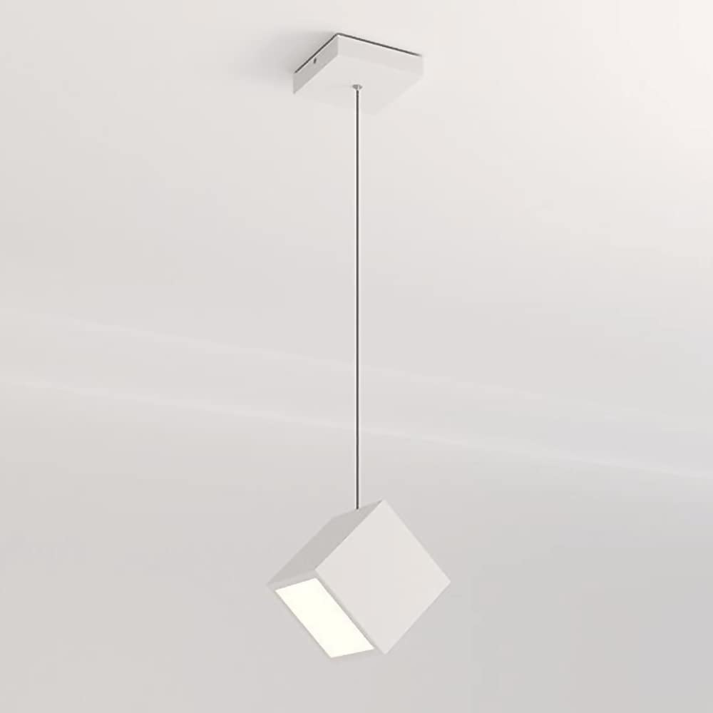 Candelabros de iluminación decorativa en metal con suspensión LED de 12W y panel acrílico cuadrado