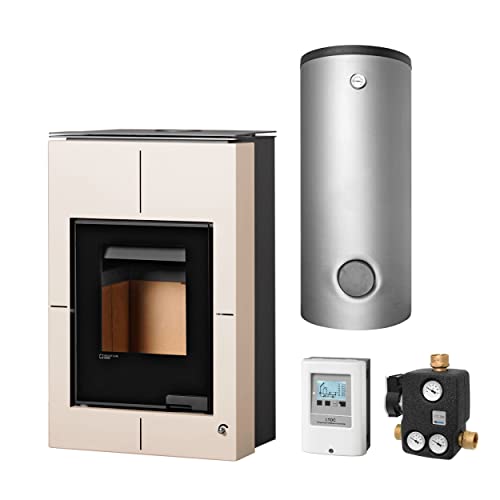 Aquaflam KS1208 Vario Saporo 11 kW Basic Wasserführender Kaminofen Creme Komplett-Set Pufferspeicher TPSM 500 Aquaflam KS1208 Vario Saporo 11 kW Basic Wasserführender Kaminofen Creme Komplett-Set Pufferspeicher TPSM 500