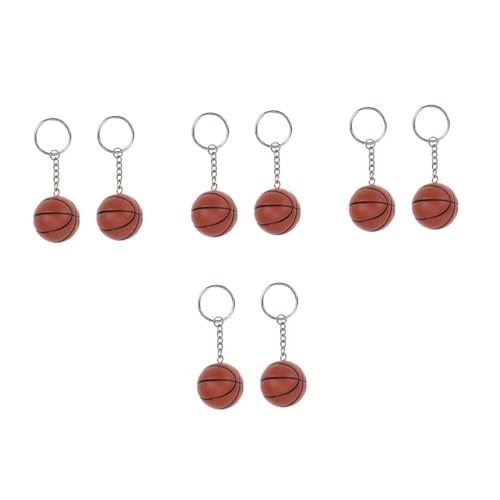 Porte-clés ballon de basket inspirant en lot de 8, le cadeau idéal pour fans de basketball