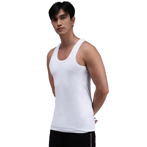 Image of Amul Comfy Men's Vest | 100% Cotton Single Jersey Fabric | U Neck Sleeveless Innerwear | Ultra Soft Hand Feel | Seamless Body | Superior Comfort | Color May Vary (Pack of 3)