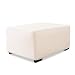 Argstar Velvet Ottoman Slipcover Furniture Protector Stretch Elastic Cover for Ottoman, Cream White