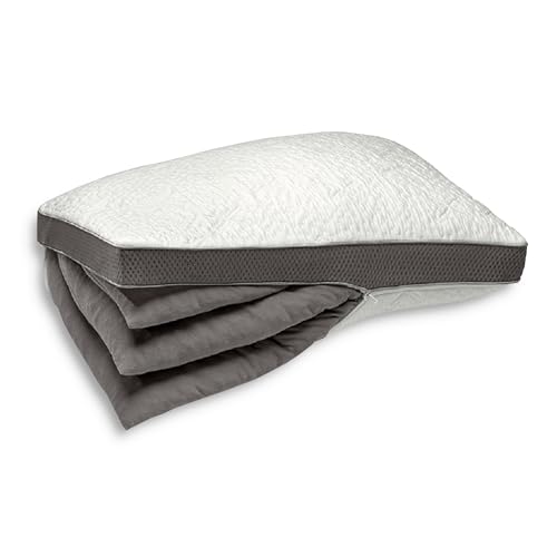Sleep Number ComfortFit Bed Pillow Ultimate (King) - for All Sleep Positions w/Removable Inserts - Memory Foam & Down Alternative, Hotel Quality