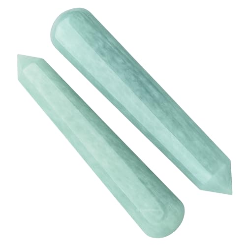Image of Crystal Heaven Amazonite Crystal Wand - Pointed Crystal Wand For Energy Healing, Chakra Balancing, Meditation And Home Decor - Crystals And Healing Stones For Gift