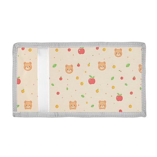 ALAZA Kids Wallets for Boys Girls Toddler Trifold Wallet Children Small Bear Fruit with Zipper Coin Pocket2