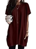 Material: Diese Damen Tops sind super weich, dehnbar und leicht, edel hochwertigen Stoff, sehr weich zu berühren und zu tragen, sehr hautverträglich, bequem und atmungsaktiv.