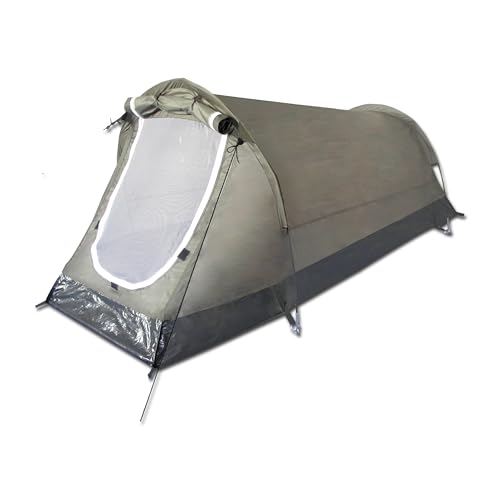 Carpa túnel para camping 2 personas verde MFH miniatura 1