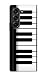 R3078 Black and White Piano Keyboard Case Cover for Samsung Galaxy Z Fold 5