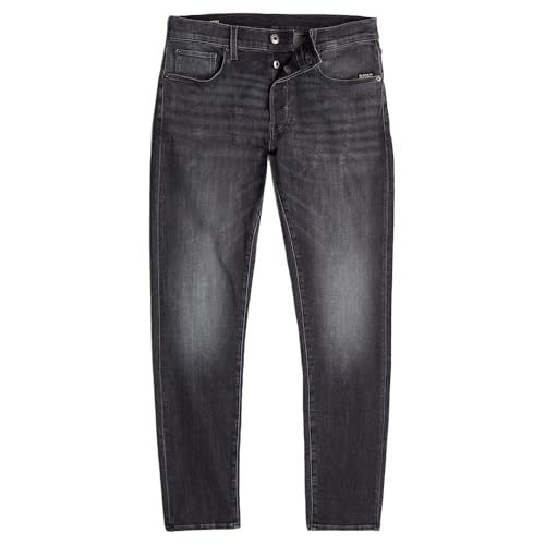 G-STAR Raw - Mens 3301 Slim Jeans, Color Faded Black Magnet, Size: 35W x 32L3