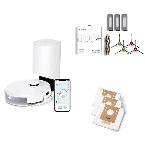 Ecovacs Deebot T9+ Robot Vacuum And Mop Cleaner, Accessories Kit And Dustbags Bundle #TOP21