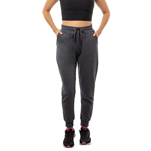 Calça Moletom Feminina Flanela Punho Bolso Cordão Inverno - Nexstar (M, CHUMBO)