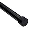 Umbra Cappa Curtain Rod – 1-Inch Drapery Rod Extends from 36 to 66 Inches, Includes 2 Matching Finials, Brackets & Hardware, Brushed Black