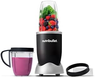 nutribullet Original 600, Elektrischer Mixer, Zerkleinerer, Smoothiemixer, Smoothie Maker, 600 W, To Go becjer 700ml und 500ml, Schwarz, NB606B