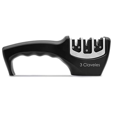 Afilador de Cuchillos 3 Claveles Cerámica Negro Cover