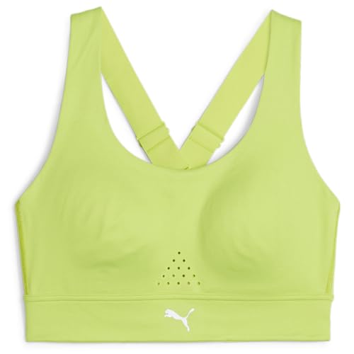 Puma-Womens-Pwrbreathe-Run-Sports-Bra-Running-Casual-Breathable-Green-Size-XS