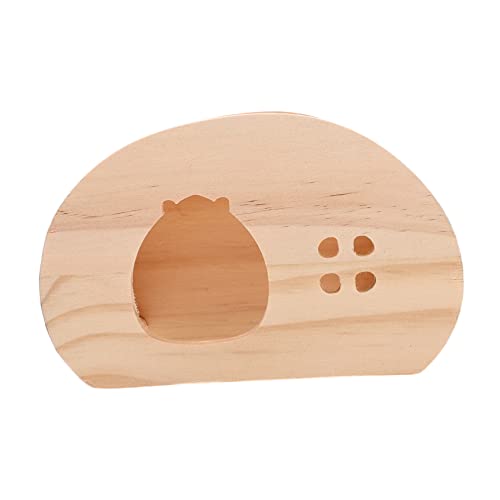 ノーブランド品 ハムスターハウス 隠れ家 ハンモック プラットホーム 小屋 齧歯類 ハリネズミ トンネル ハッチ 生息地 迷路 ログ 自然主義的な 小さな家 ペットのマウス用 装飾 ケージ 木製