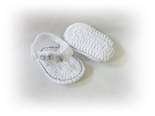 Baby Flip Flops, Baby Sandals, Newborn Sandals, Crochet Baby Flip Flops (3-6 months)3