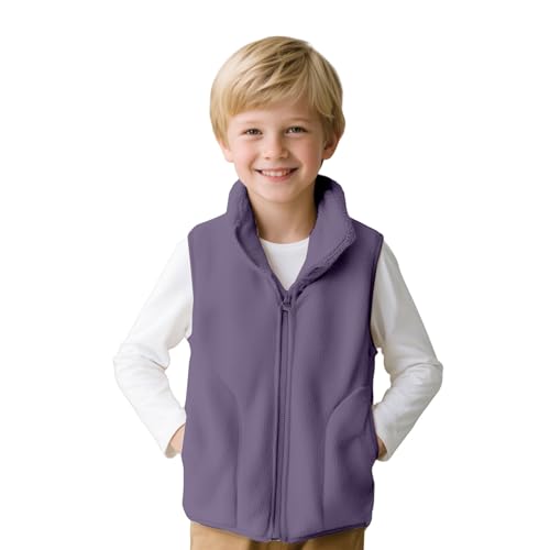 Boys 𝗣olar Fleece Full Zipper Vest Teen Girls Fall Winter Thicken Warm Waistcoat Toddler Kids Boys Top Undershirts