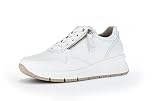 Gabor Damen Low-Top Sneaker, Frauen Halbschuhe,Wechselfußbett,Komfortable Mehrweite (H),keil Sneaker,Wedge Sneaker,Weiss,38.5 EU / 5.5 UK