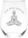 Let That Sh** Go-Funny Stemless wine glass, 15 oz. Buddhist-Meditation Glass-Yoga-Buddha-Laser Engraved