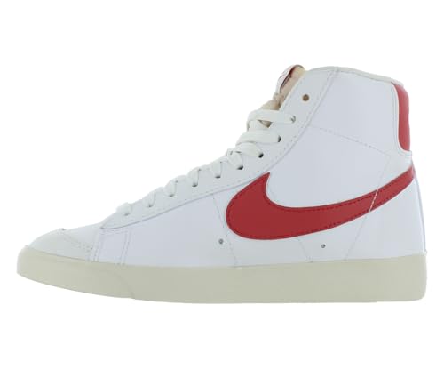Image of Nike Blazer Mid 77 Next Nature Womens Shoes Size 6, Color:Cloud White /Adobe /Red Stardust /Sail-White