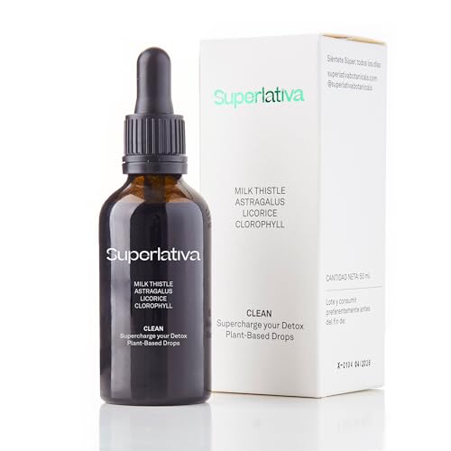 Superlativa Clean Suplemento Natural Detox – Diurético y Apoyo para Retención de Líquidos – Con Cardo Mariano, Regaliz y Astrágalo – Protege Hígado y Riñones – Antioxidante e Inmunoestimulante