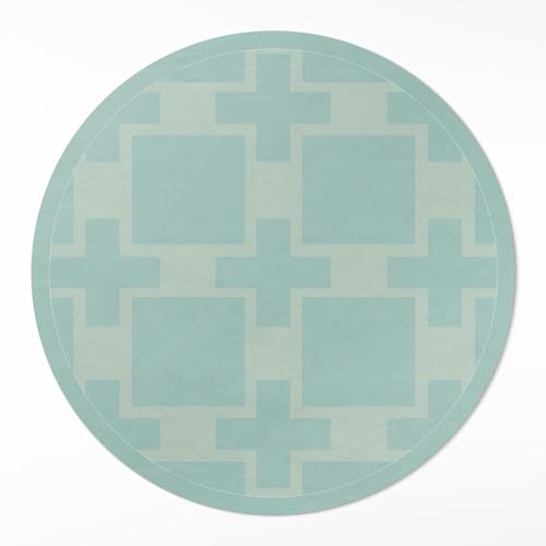 Tapis Vinyle ø150 cm Rond Résistant à la Rayure pour Protéger le Sol - 2