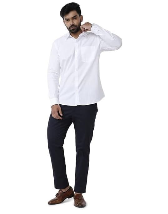 Image of Men's Khadie Cotton Full Sleeves Plain Solid Casual Shirt