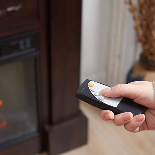 Udorich Enhance Your Space with 32" Electric Fireplace and Mantel, Realistic LED Flame, Remote Control, Efficient Heating, White - Image 2