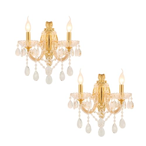 Gold Crystal Sconces Set of 2 | YLONG-ZS YL6065G