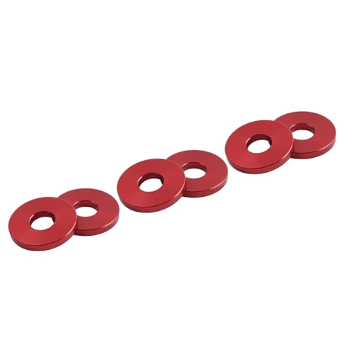 CNxinn10 3 Pair Aluminum Decorative Spacer Saddlebag Crash Bar Red For Street bob and for Low Rider