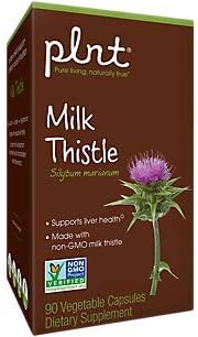 plnt Milk Thistle - Non-GMO & Organic Full-Spectrum Milk Thistle Herb & Standardized Milk Thistle Extract, Supports Overall Liver Health (90 Vegetarian Capsules)