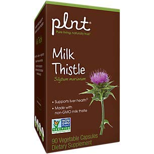 Plnt Milk Thistle - Non-Gmo & Organic Full-Spectrum Milk Thistle Herb & Standardized Milk Thistle Extract, Supports Overall Liver Health (90 Vegetarian Capsules) #TOP25