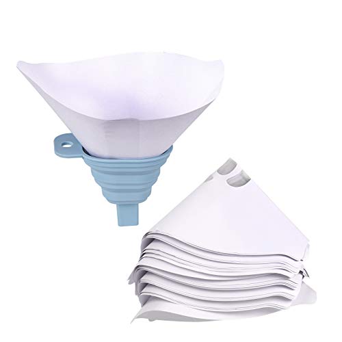 3D Printer Resin Filter Disposable â€“ with Cone Silicone Resin Funnel, Paint Strainer or Resin Strainer kit for uncured Resin Recycling (101)