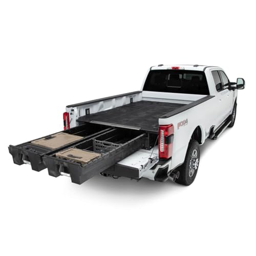 DECKED Truck Bed Storage System Includes System Accessories, Compatible with Ford Super Duty (2017-current) 8'