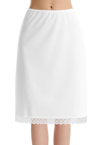 TRIFOLIUM Enagua Corta refrigerante Premium para Mujer – Canesú 58 cm Blanco ES 46-48 Etiqueta de fábrica XL (1835-23IN-XL-WT)