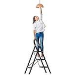 Aislerbee Trittleiter 3 Stufen Klappbar - Mehrzweck-Klappstuhl 330 lbs...