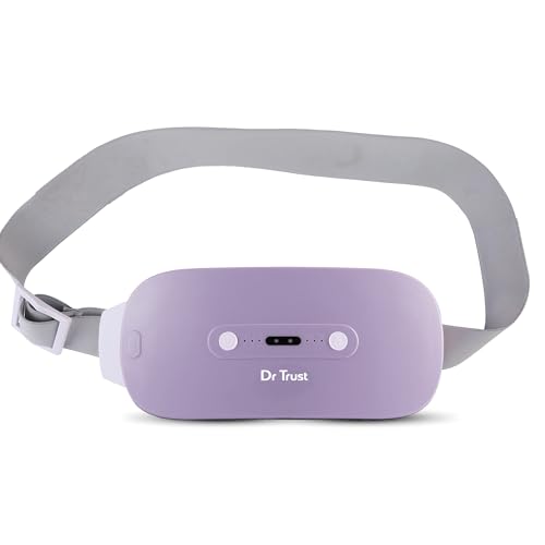 Image of Dr Trust USA Menstrual Period Cramp Relief Massager, Back and Belly Electric Heating Pad for Women with 3-Speed Temperature Adjustment and 4-Speed Massage Modes, Portable, Cordless -389