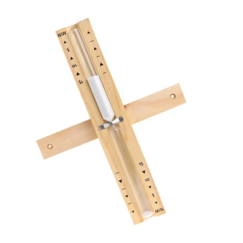Levemolo Wall Mounted Sauna Hourglass Timer Rotating Heat Resistant Sand Clock with Thickened Glass for Bathroom Sauna Use Wood Frame Accurate Countdown