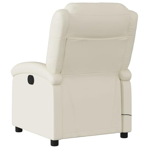 Gecheer Massagesessel mit Relaxfunktion, Kunstleder, Creme, Sessel Wohnzimmer Fernsehsessel Liegesessel für Entspannung Homeoffice Leseecke3205900 – Bild 5
