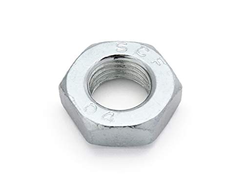DIN 439 - Tuerca hexagonal (forma baja, galvanizada, 100 unidades), M12, 1
