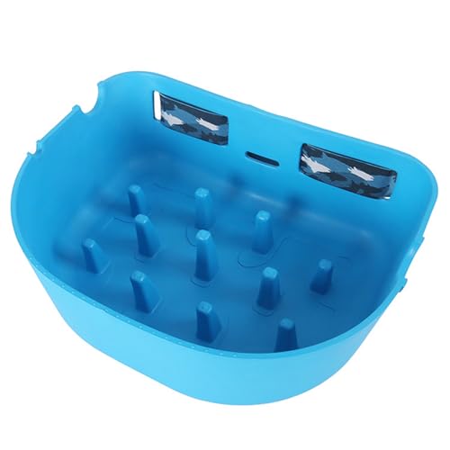 Hqkfuybl Fly Line Basket Fishing Stripping Basket with Silicone Spikes Fly Fishing Stripping Basket for Boat-Super Light Floating Flexible - Blue 13.38x9.84x4.72in